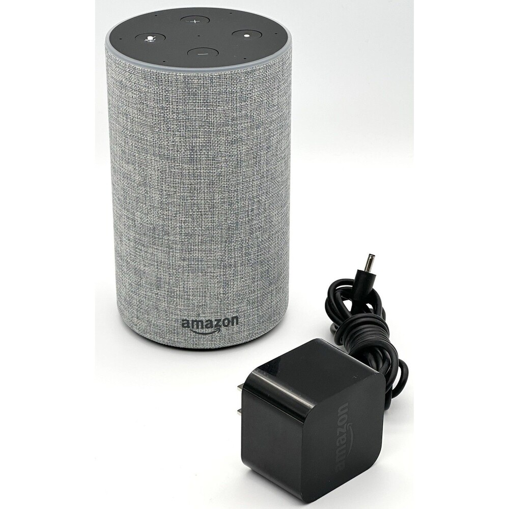 Amazon Echo 2nd Gen Alexa Smart Speaker - Heather Gray Fabric